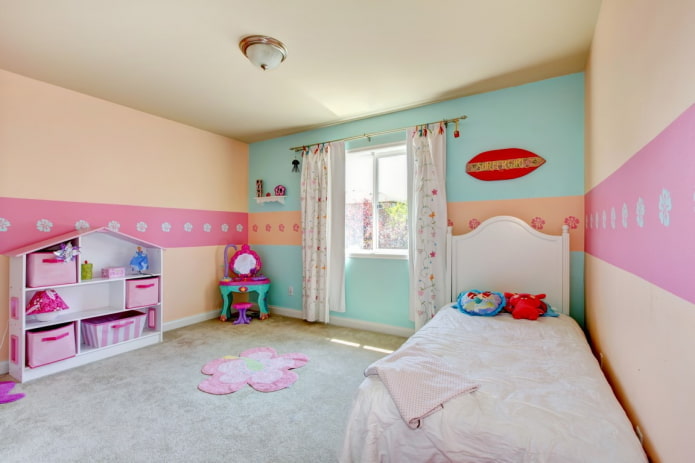decoração de parede em quarto de menina