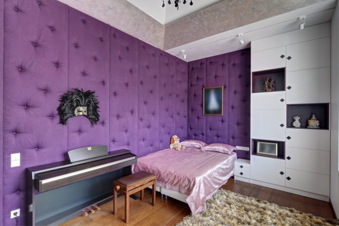 painéis roxo suave