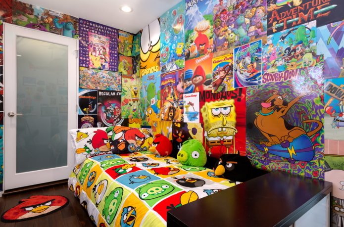 decoração de parede em quarto de bebê de menino