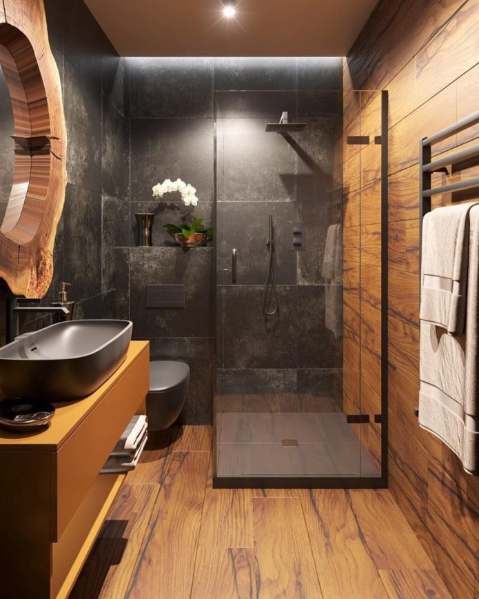 banheiro estilo loft