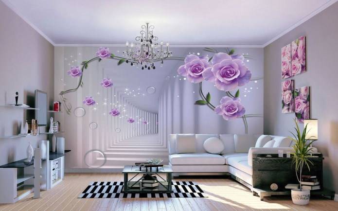 Papel de parede LED 3D