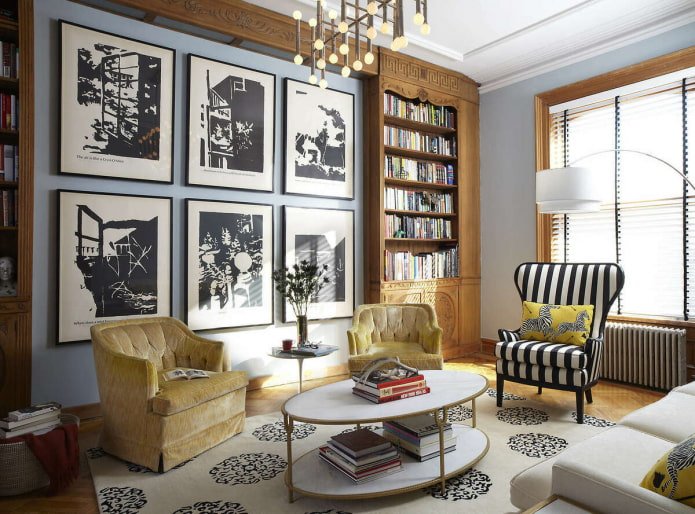decoração de interiores em estilo eclético