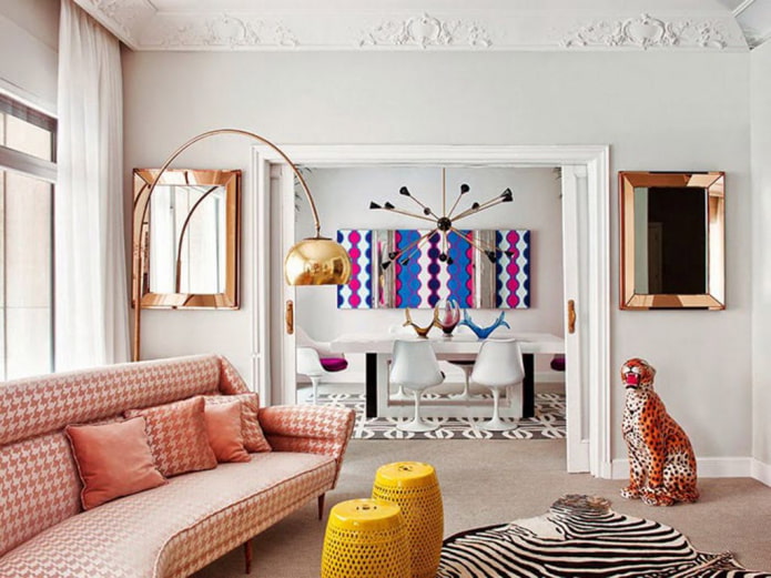 decoração de interiores em estilo eclético