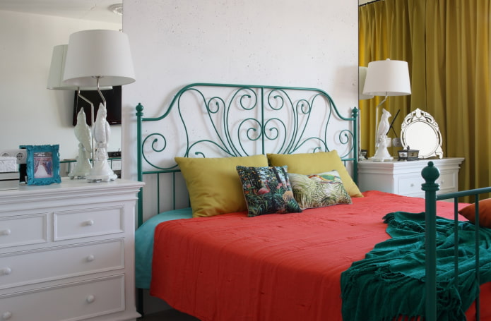 design de quarto em estilo eclético