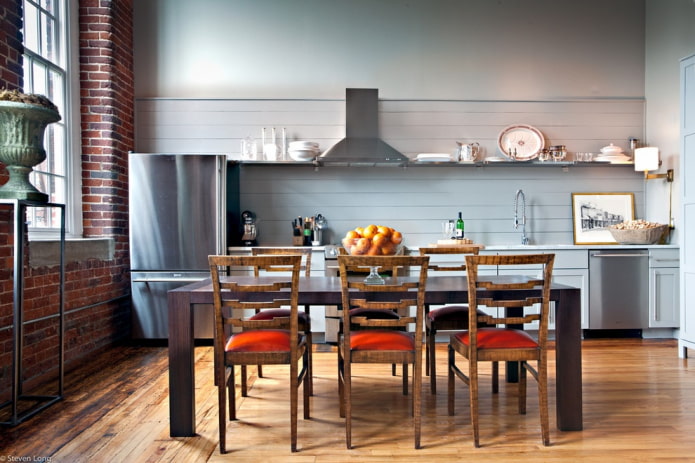 design de cozinha em estilo eclético