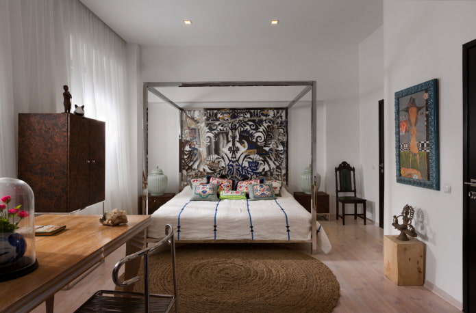 design de quarto em estilo eclético
