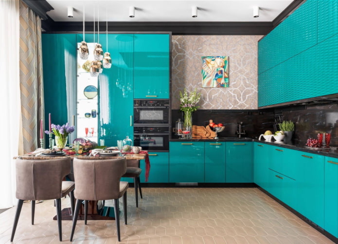 Cozinha turquesa