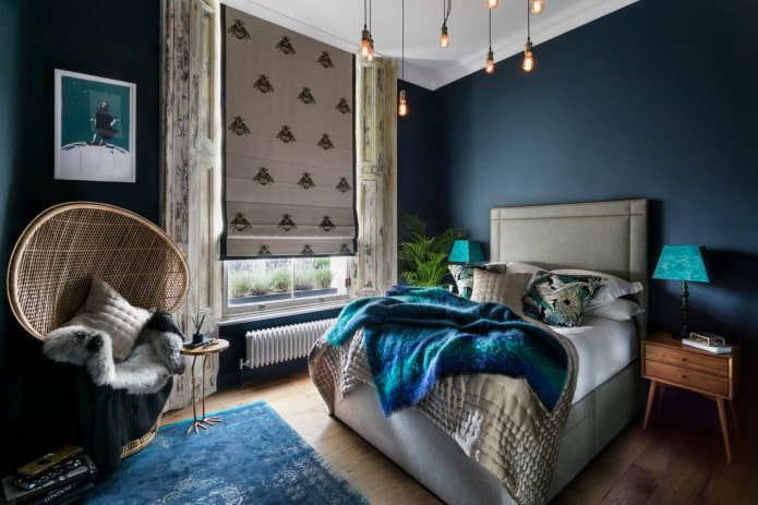 Decoração de quarto em estilo fusion