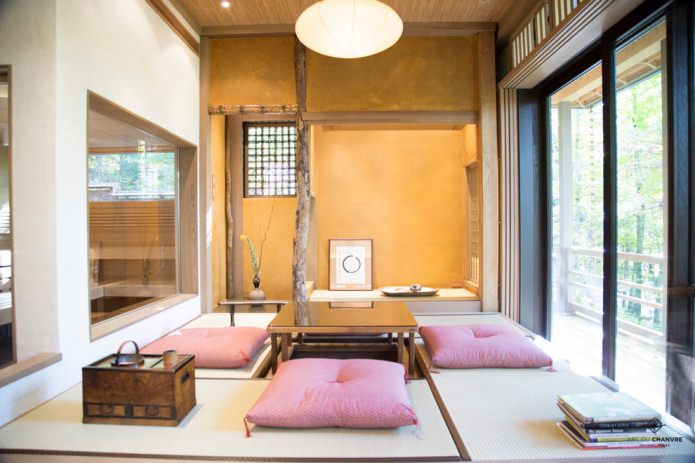 sala de estar em estilo japonês