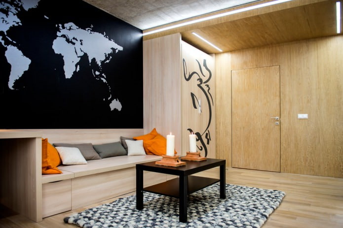 decoração de quarto em estilo contemporâneo