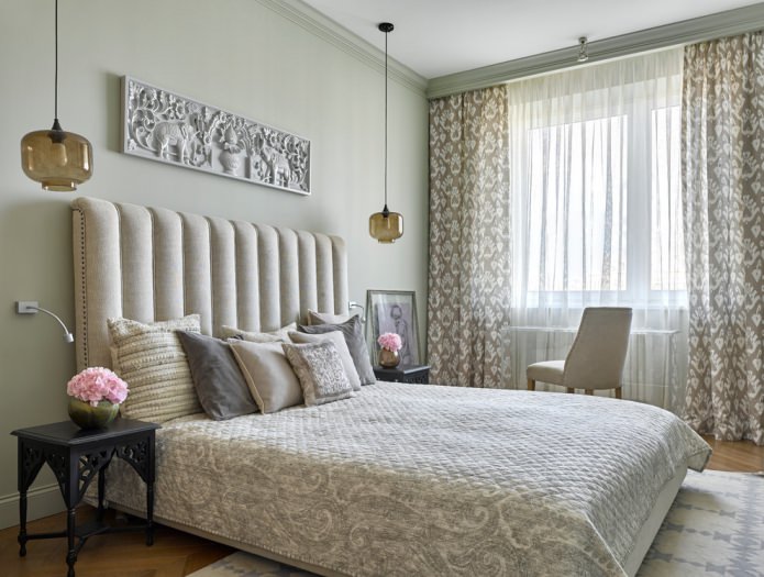 decoração de quarto em estilo contemporâneo