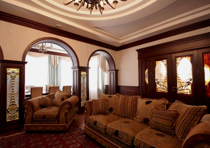 sala de estar em estilo Art Nouveau
