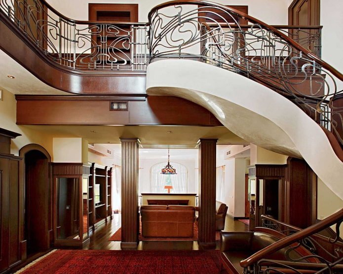 Elementos Art Nouveau na casa