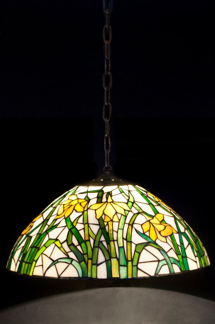 lustre de vitral moderno