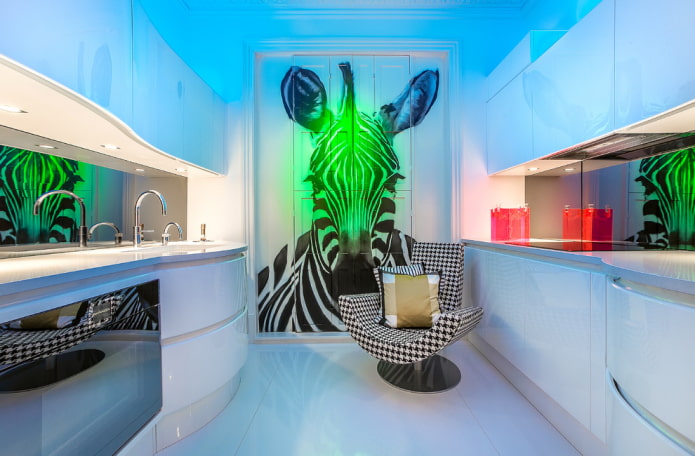 imagem de zebra na cozinha