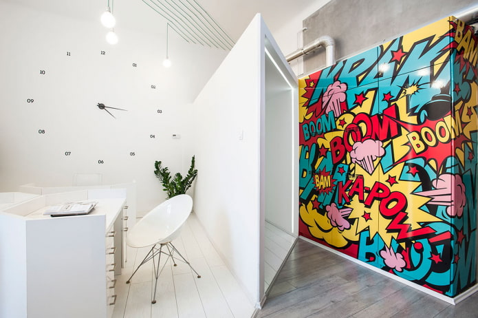 design de sala pop art