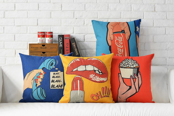 travesseiros pop art