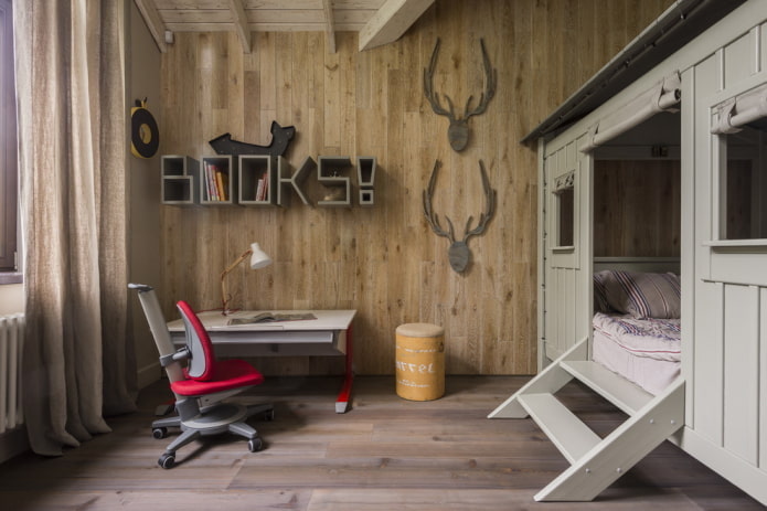 interior de berçário em estilo rústico