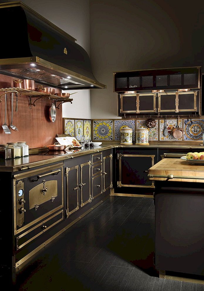 cozinha em estilo retrô industrial