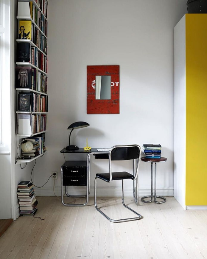 Espaço de trabalho no estilo Bauhaus