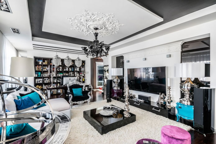 sala de estar em estilo fusão
