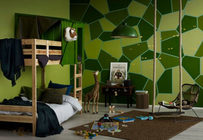 quarto de bebê estilo safari