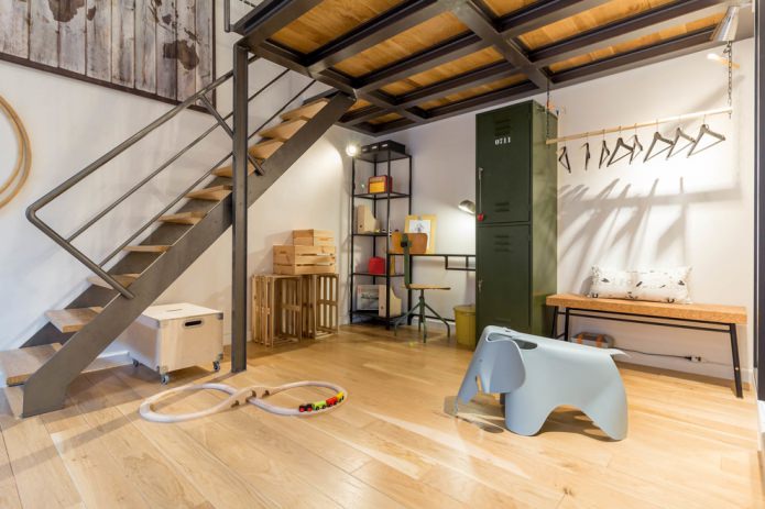 estilo loft no quarto da criança