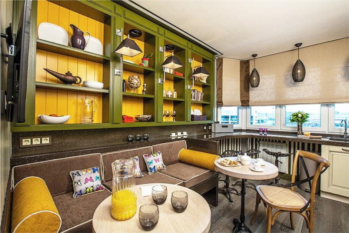 cozinha estilo cafeteria