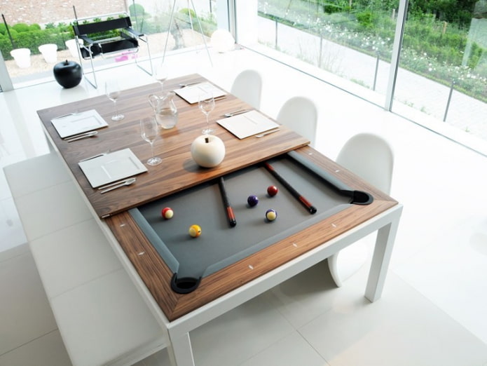 mesa de bilhar transformadora