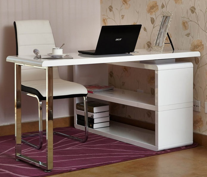 mesa de canto transformadora em estilo moderno