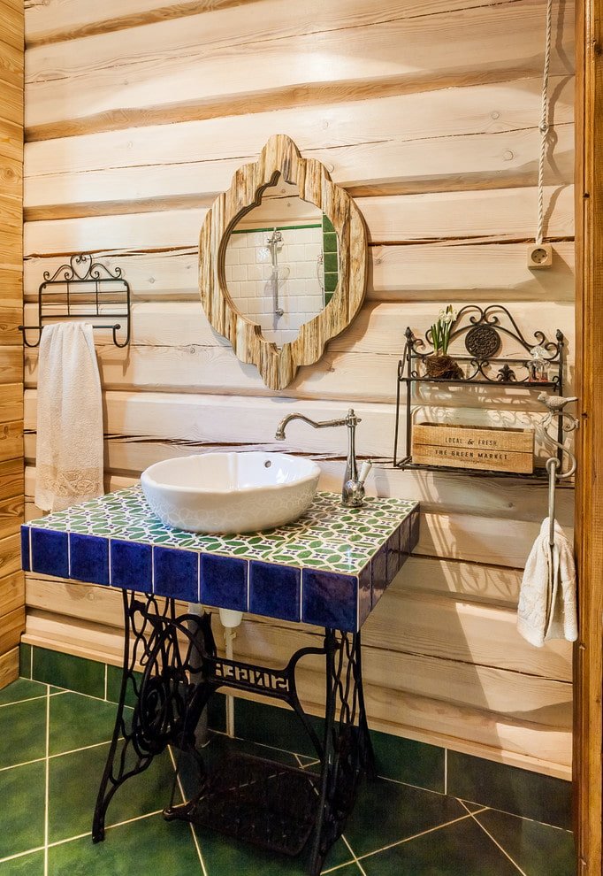 design de uma bancada com acabamento em azulejo