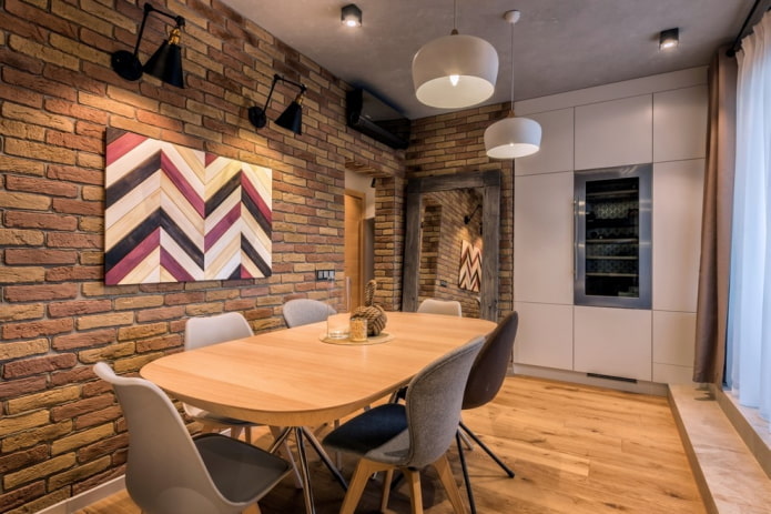 mesa oval em estilo loft