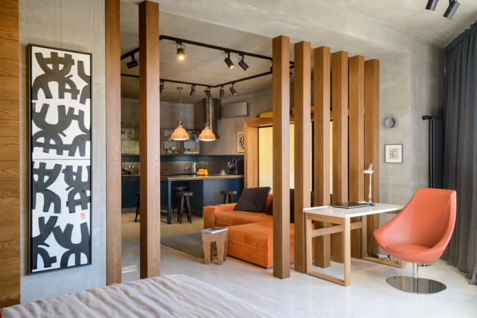 design de estúdio em estilo industrial