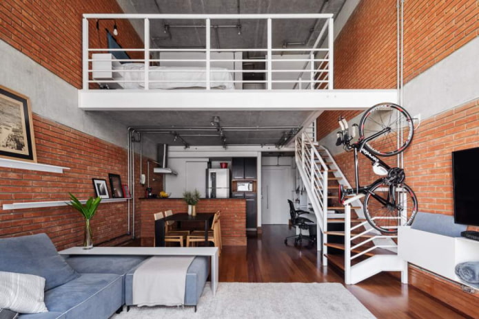 design de estúdio em estilo industrial