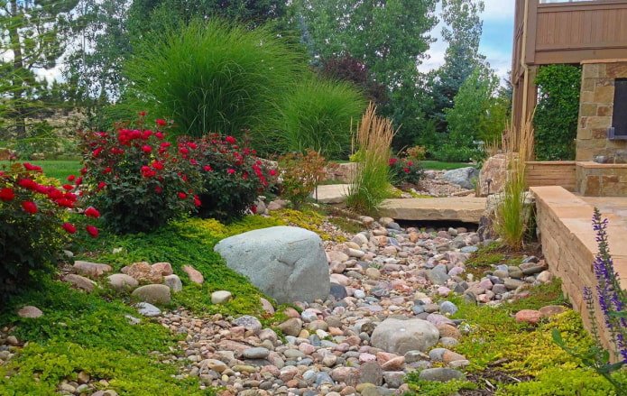 pedras no projeto de jardim