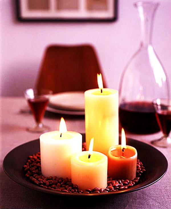 Velas na mesa
