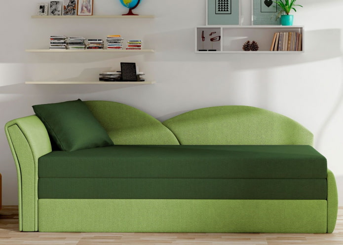 pufe verde no interior