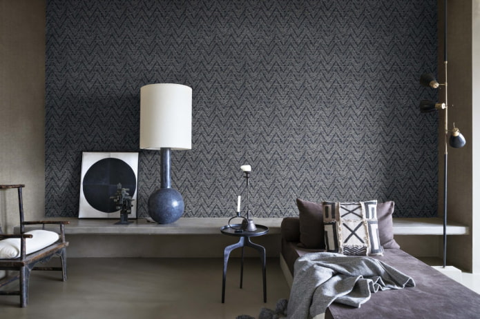 papel de parede têxtil no interior