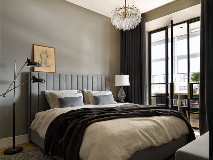 cama cinza