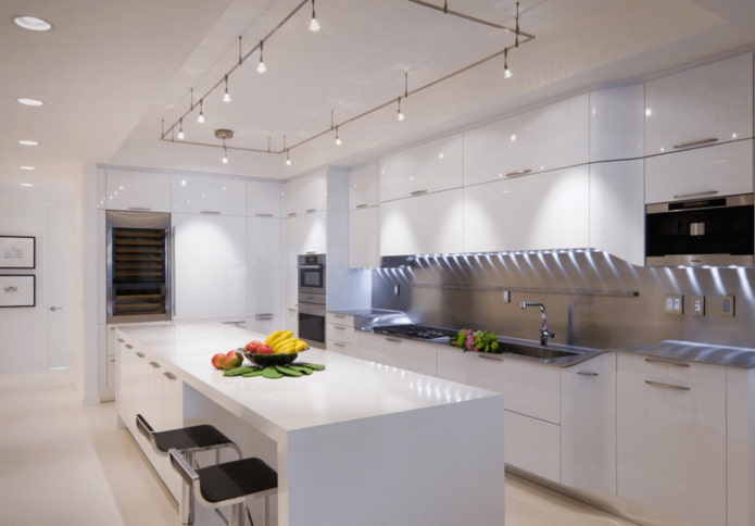 cenários de iluminação de cozinha