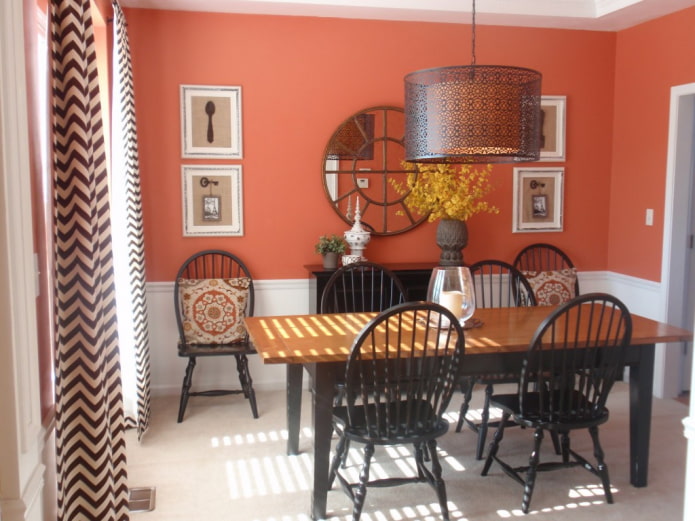sala de jantar de terracota