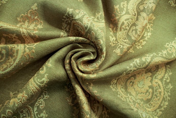 jacquard verde para móveis