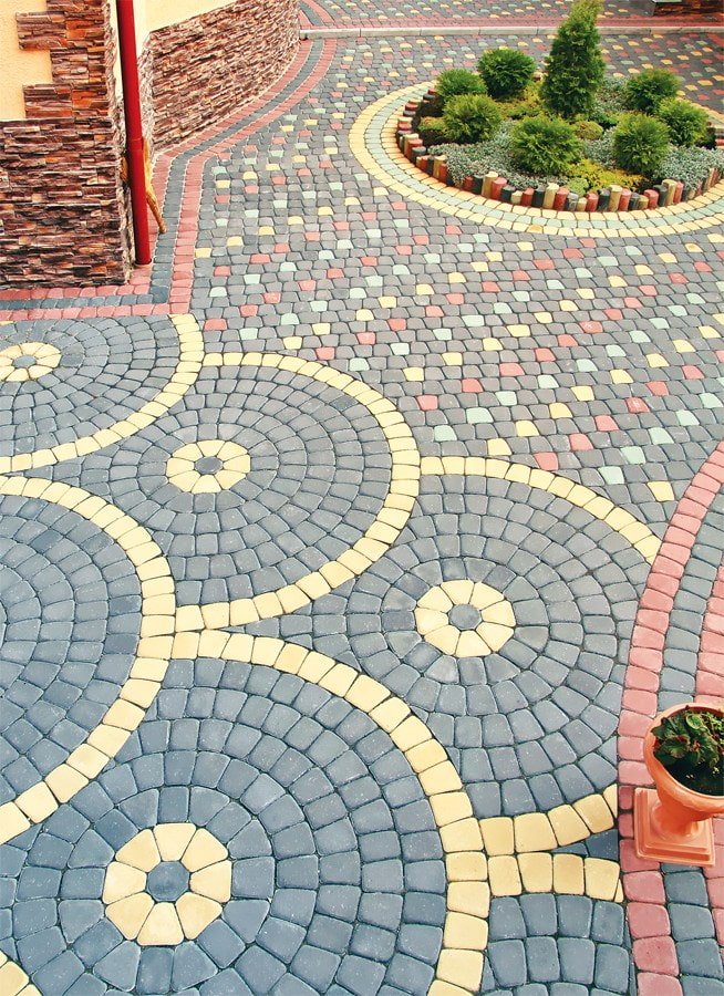 ladrilhos estampados para calçada