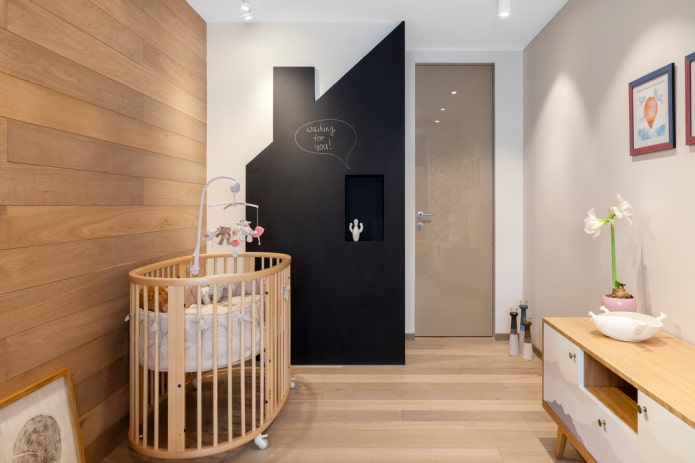 combinação de móveis com laminado e portas