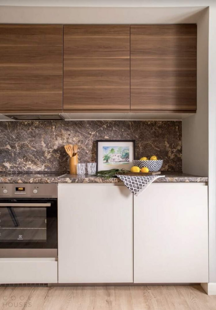 fachadas de cozinha em duas cores