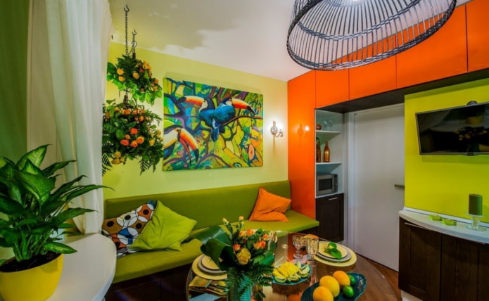combinação com verde de acordo com o Feng Shui