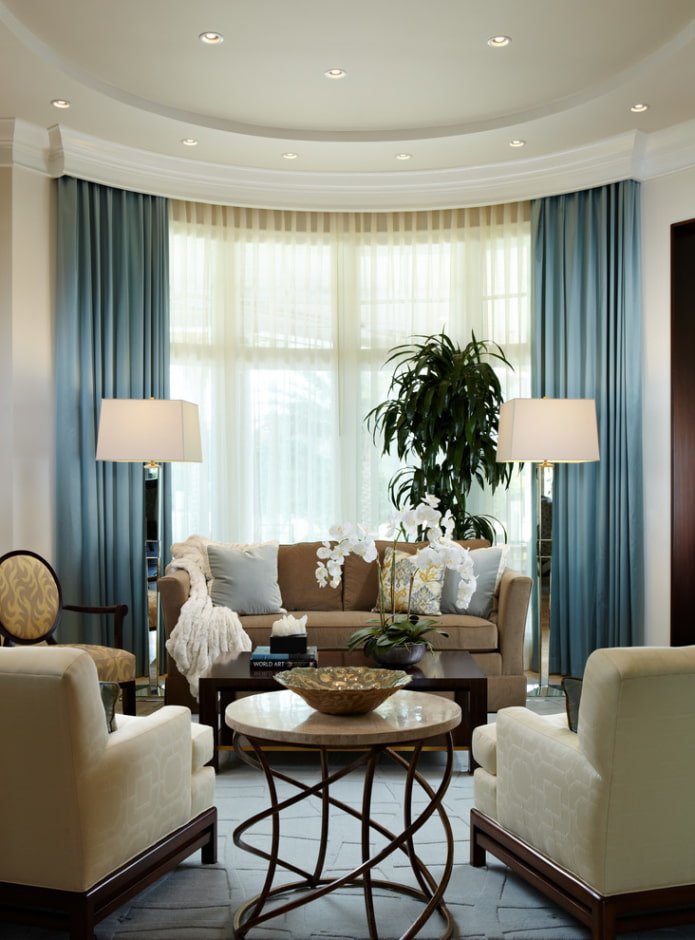 Cortinas azuis