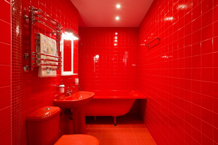 banheiro todo vermelho