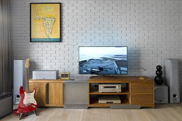 Suporte de TV de chão no interior