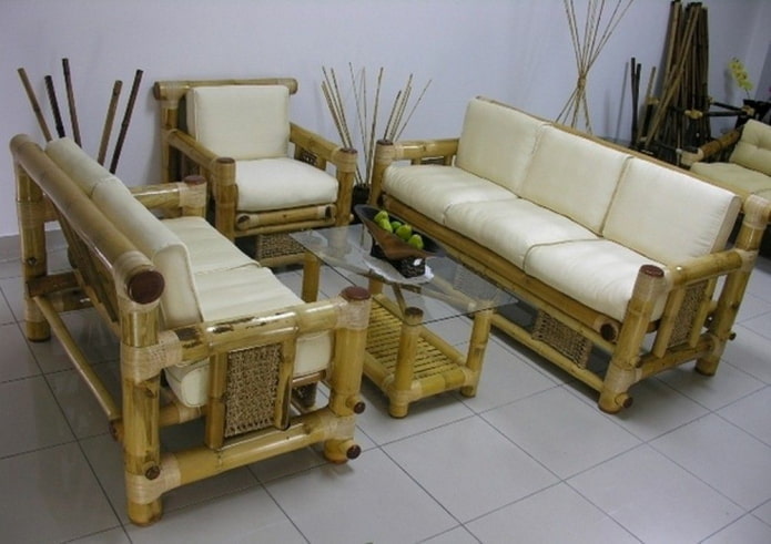 móveis de bambu